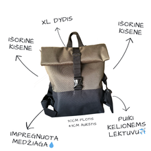 Įkelti vaizdą į galerijos rodinį, XL Haki spalvos kuprinė