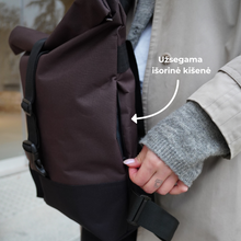 Įkelti vaizdą į galerijos rodinį, L Rudos spalvos kuprinė